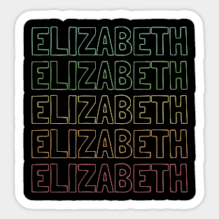 Elizabeth Name Pattern Sticker